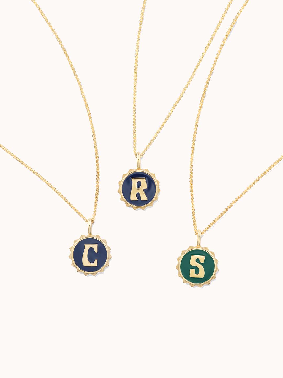 Alphabet Initial Coin Necklace on a silver chain | coinmag.fun