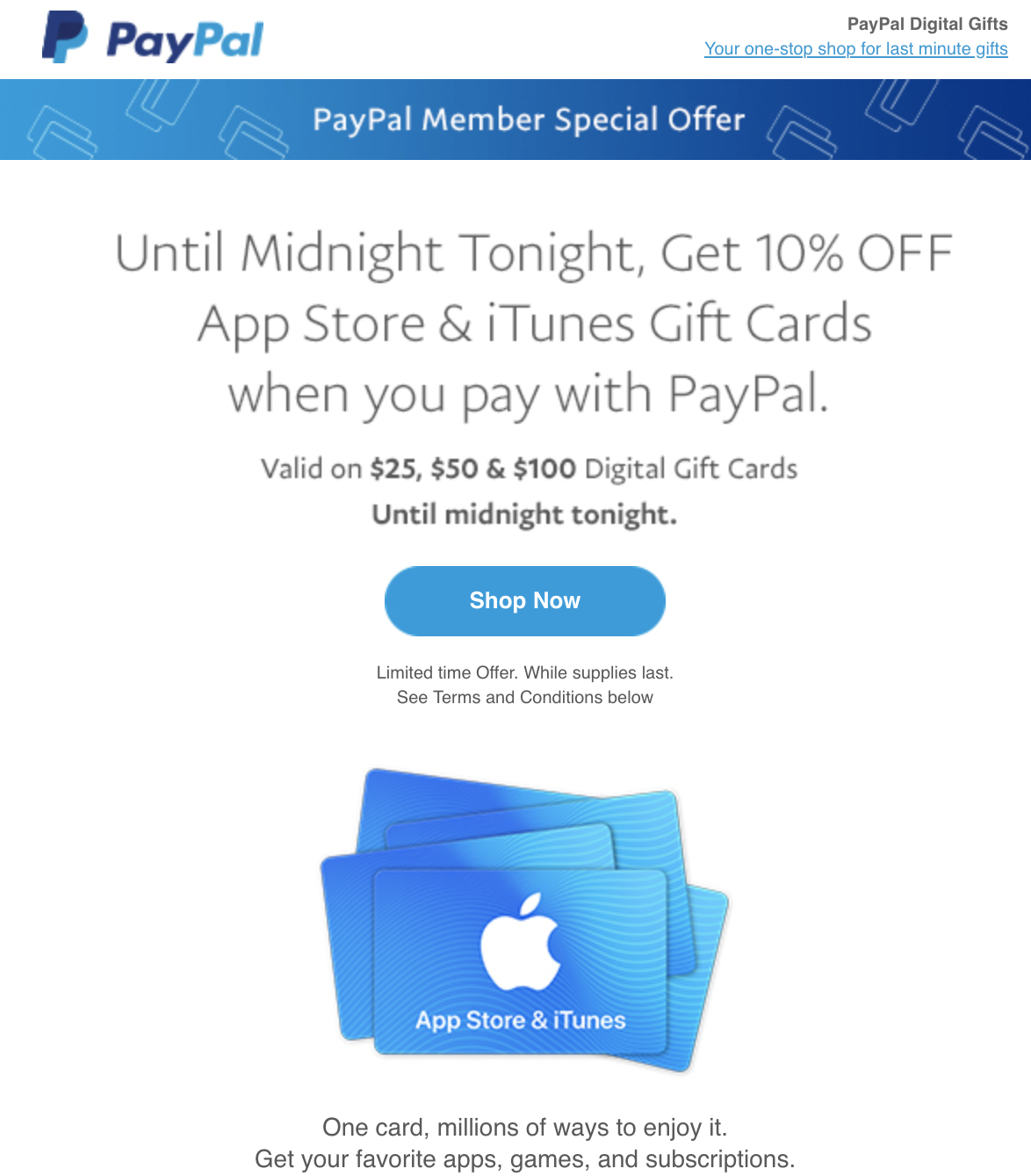 Buy eGift Cards Online | PayPal Digital Gift Cards US