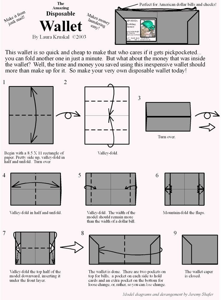 How to Make an Origami Wallet (with Pictures) - wikiHow