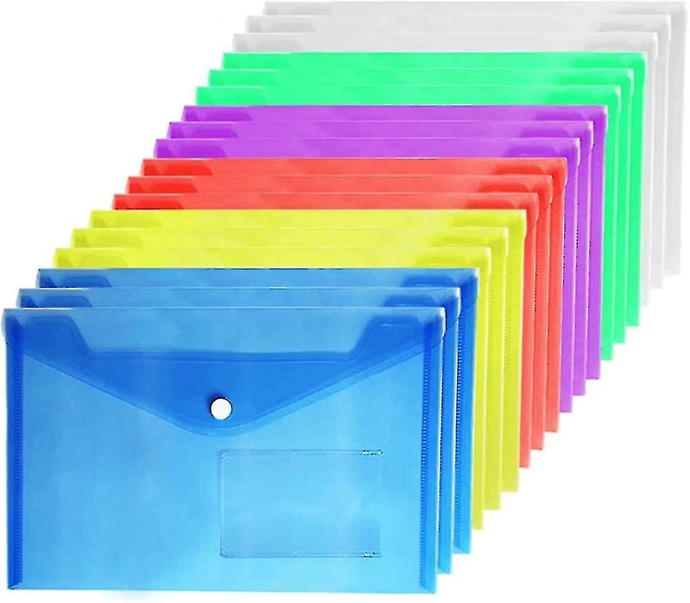 A5 Plastic Document Wallet 5 Pack