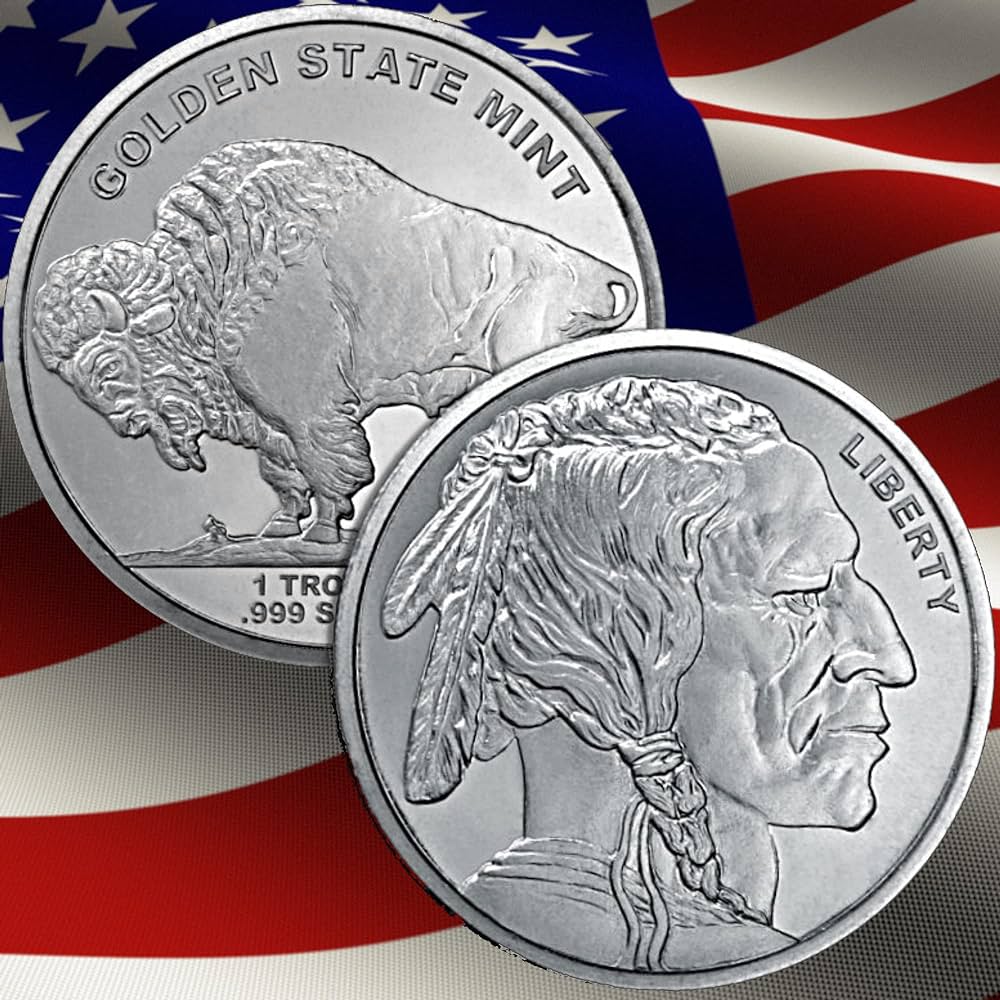 1 troy ounce silver Buffalo round - buy silver round at The Silver Mountain