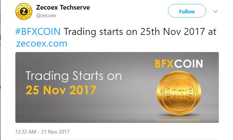 BFX COIN Price, Info, BFX to USD converter