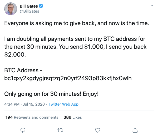 Elon Musk’s and Bill Gates' Twitter Accounts Get Hacked to Advertise Bitcoin Giveaway Scam