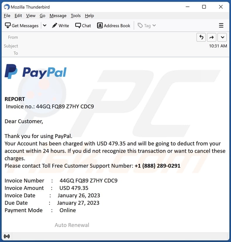 Did you get an unexpected invoice from PayPal? It’s a scam