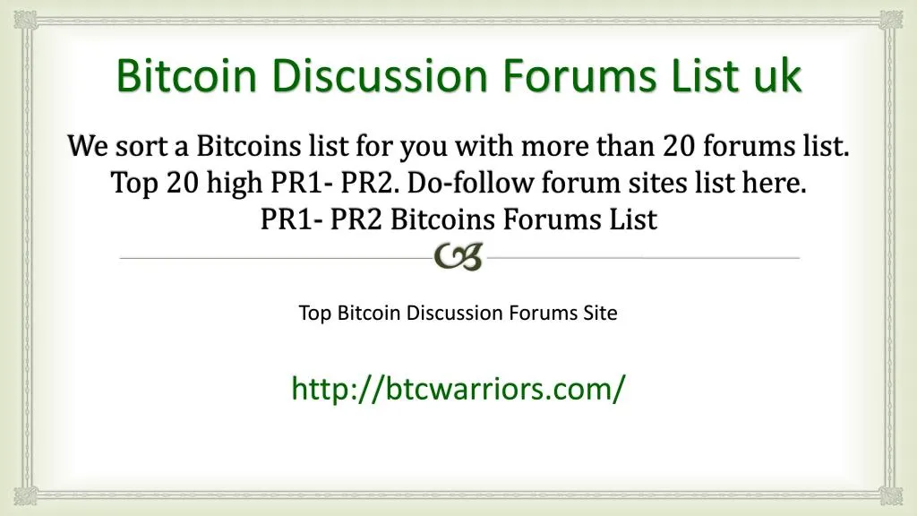 Bitcoin Forum: 30+ Crypto Forum To Start Debate