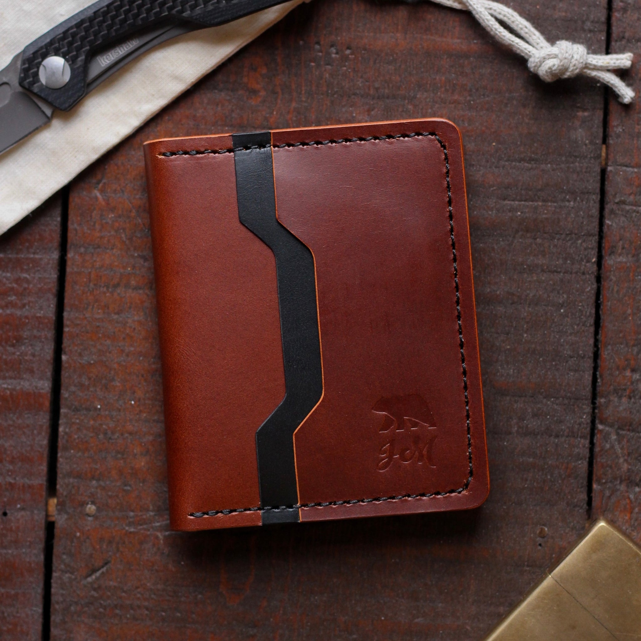 Buy Brown Leather Stag Badge Wallet from Next Hong Kong