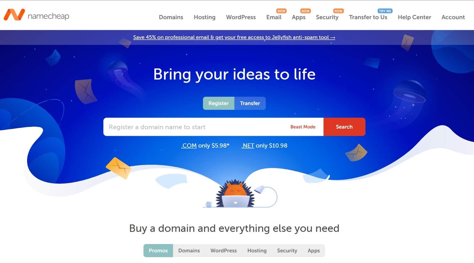 Cheap .com Domains » Register For Only $1/1st year