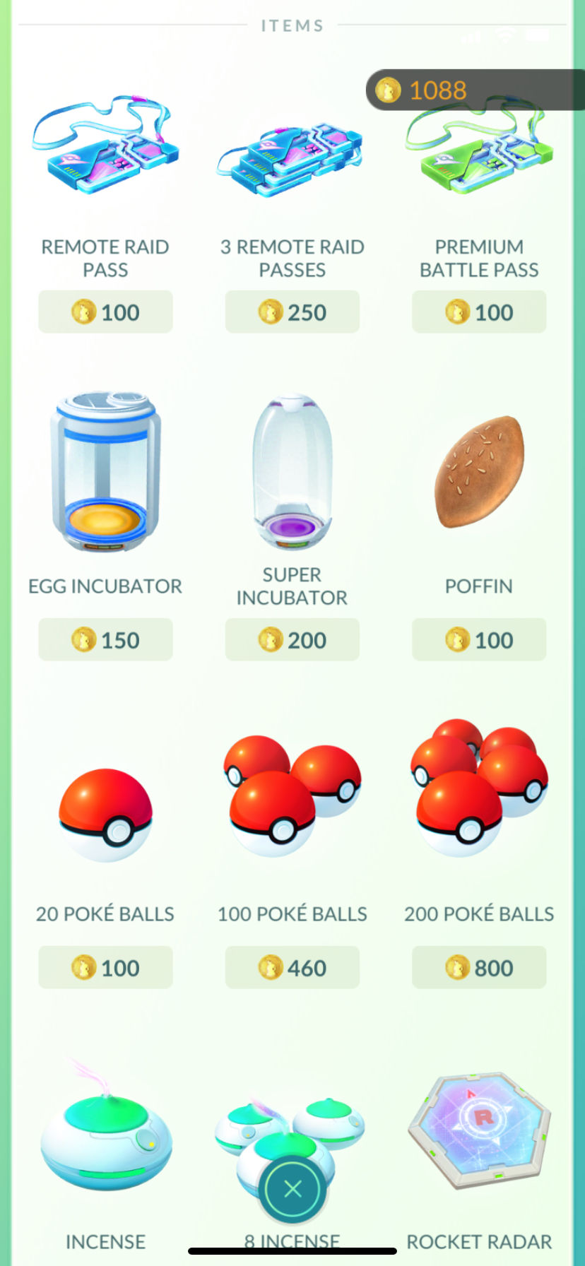 I can't see PokéCoins for sale in the Shop — Pokémon GO Help Center