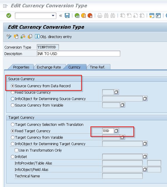 Use Variables for Currency Conversion in BIW