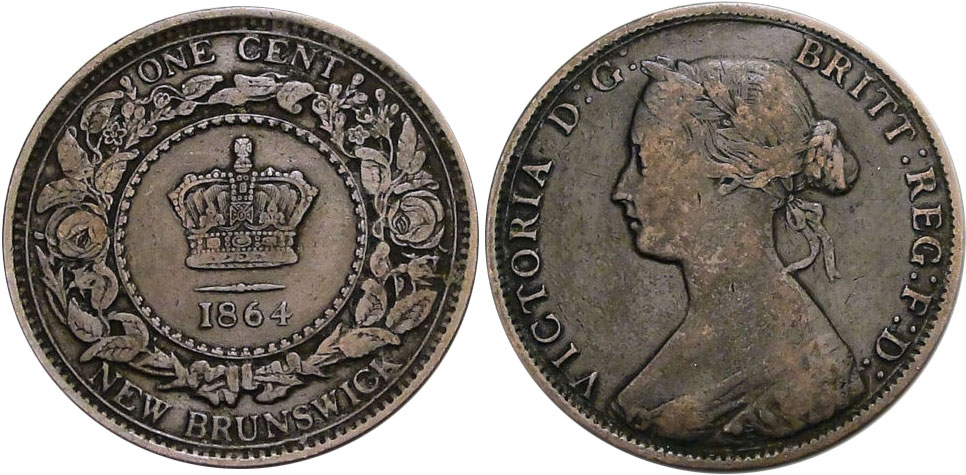 Coins and Canada - 5 cents to - New Brunswick coins price guide and values