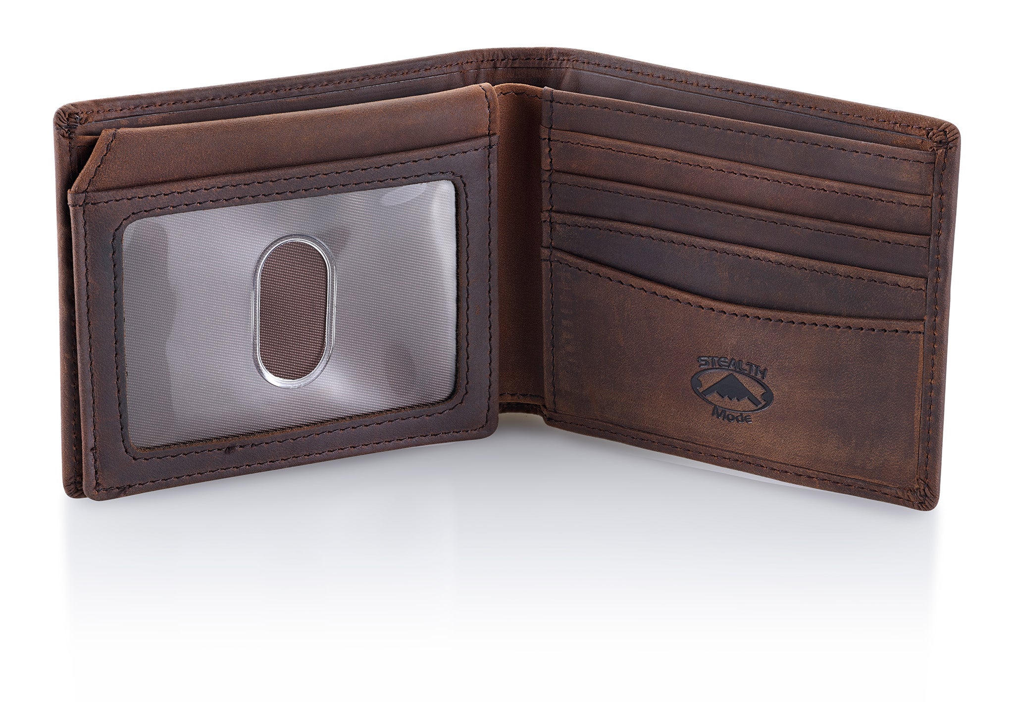 Double-Sided ID Window Bifold Wallet | Genuine Napa Leather | RFID Blocking - DiLoro Leather