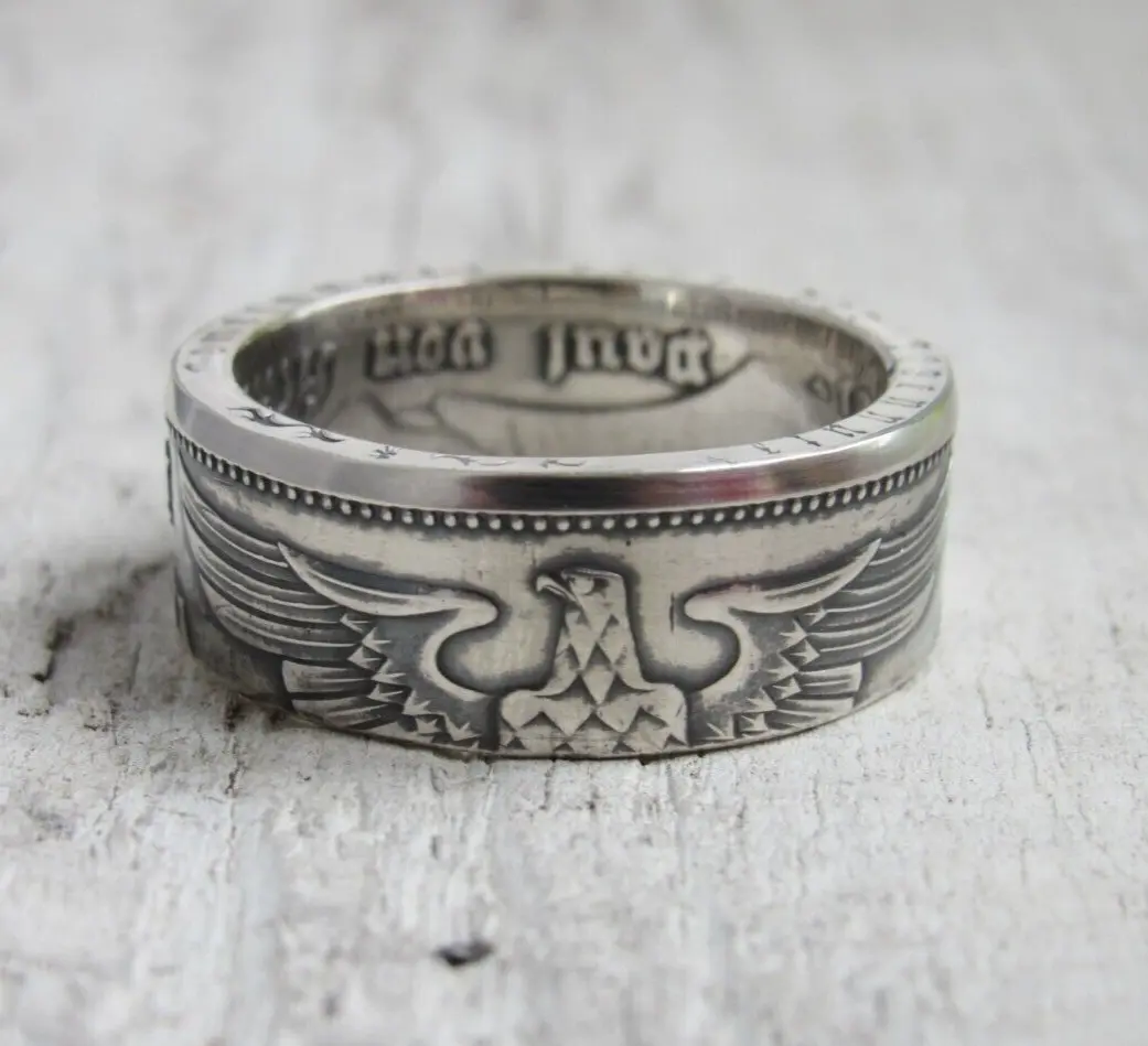 Silver Ring With Stone | Silver Coin Ring | Mirror Ring Online