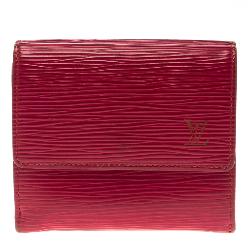 LOUIS VUITTON Epi Leather Wallet Red | Luxity