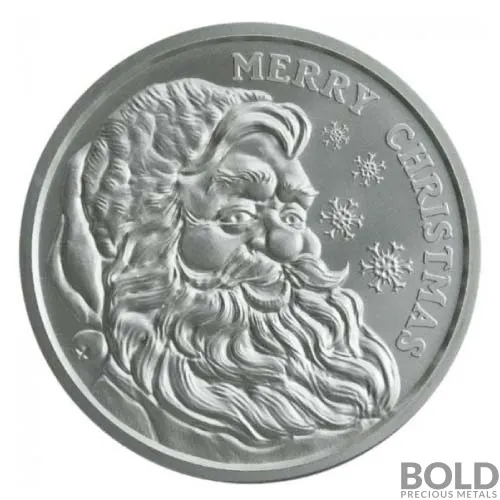 Compare Christmas Santa 1 oz Silver Round dealer prices