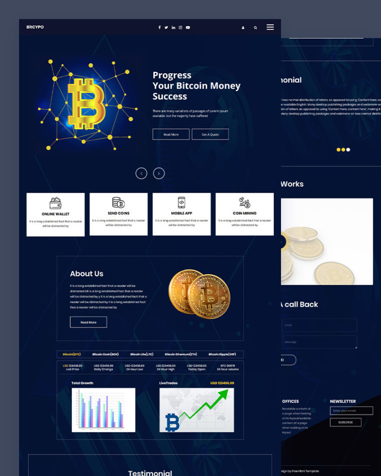 Crypto Website PSD, 11,+ High Quality Free PSD Templates for Download