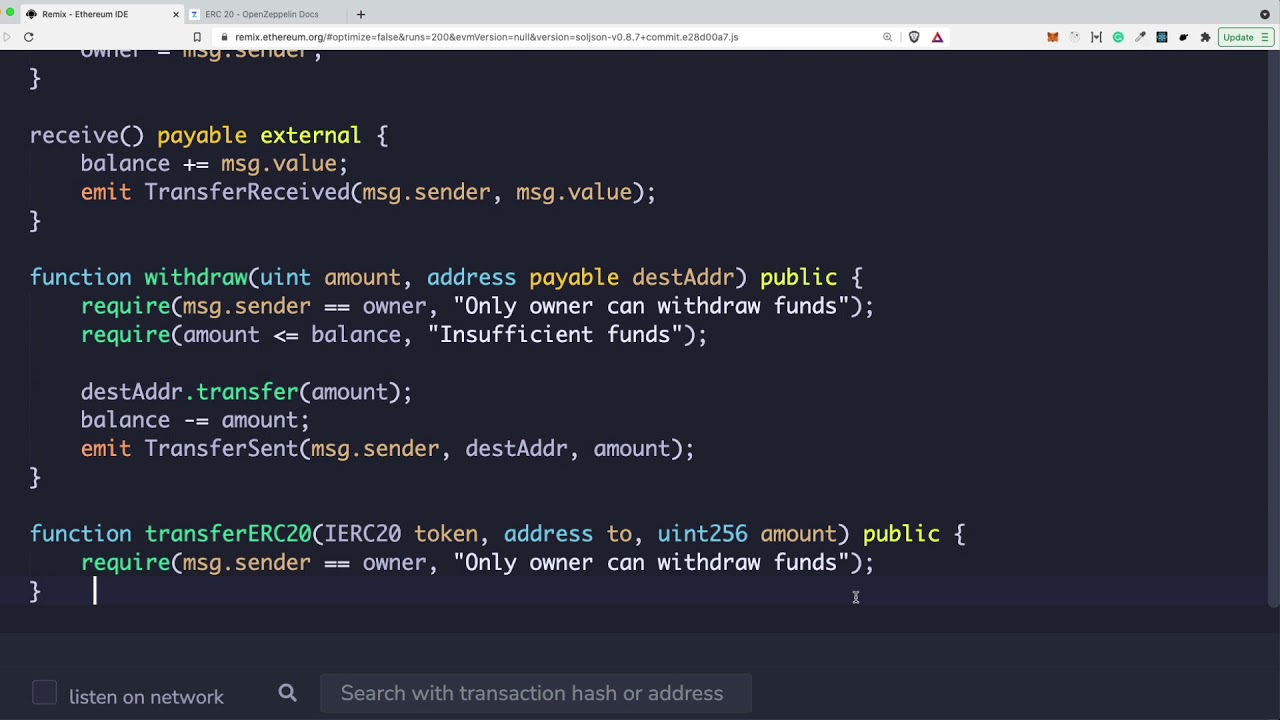 The transfer function - Mastering Blockchain Programming with Solidity [Book]