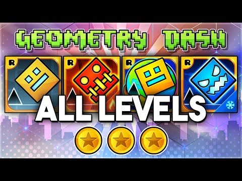 Every Geometry Dash Level! ALL COINS! (GD, Meltdown, World, Subzero) | Geometry, Dash, Meltdowns