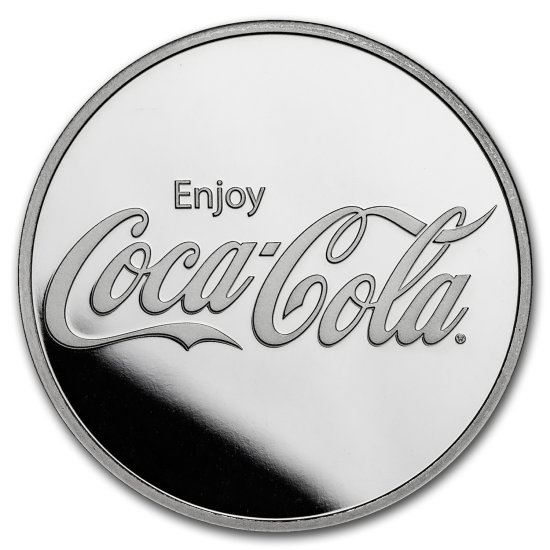 Fiji COCA-COLA $2 Silver Coin Bottle Cap Shaped Proof 1 oz