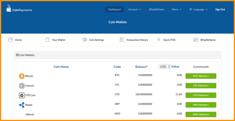 Create Payment - CoinPayments API