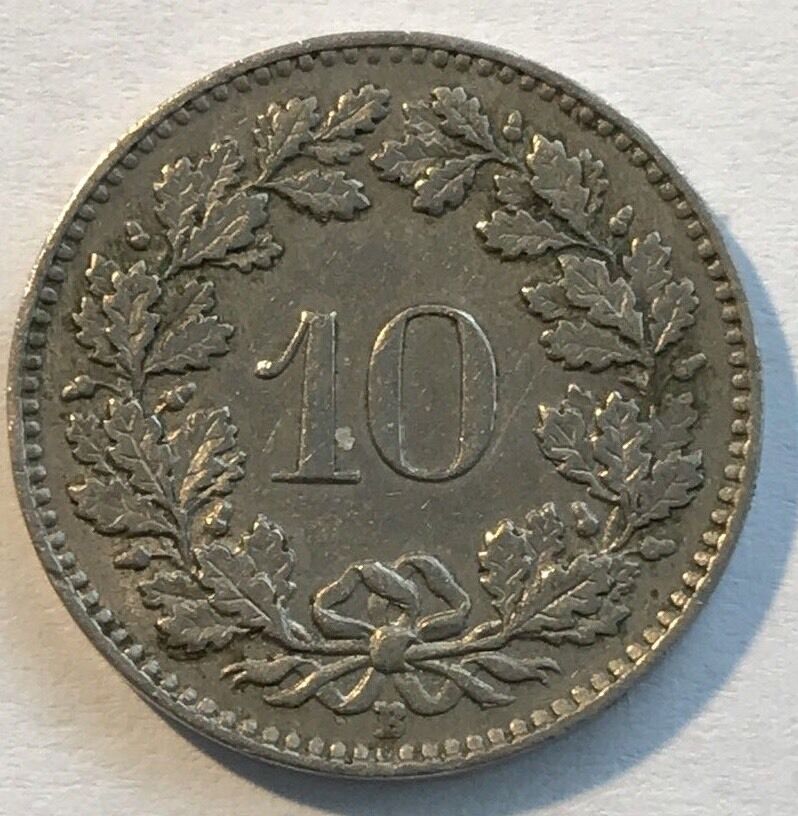 SWITZERLAND COIN - 20 Rappen - - Nickel - Confederatio Helvetica Hole Top £ - PicClick UK