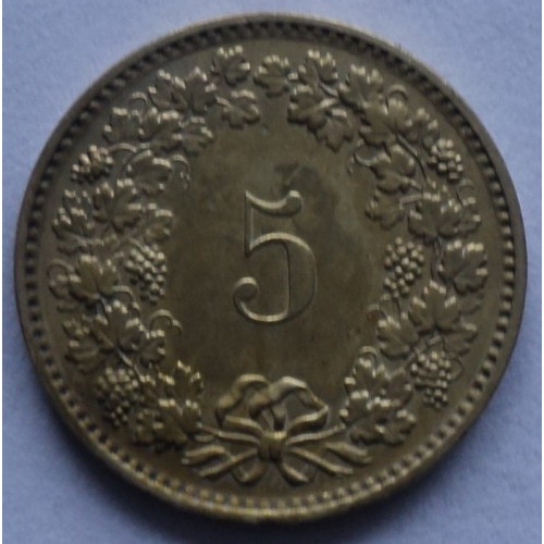 5 Francs (Herdsman; copper-nickel; embossed edge) - Switzerland (date) – Numista