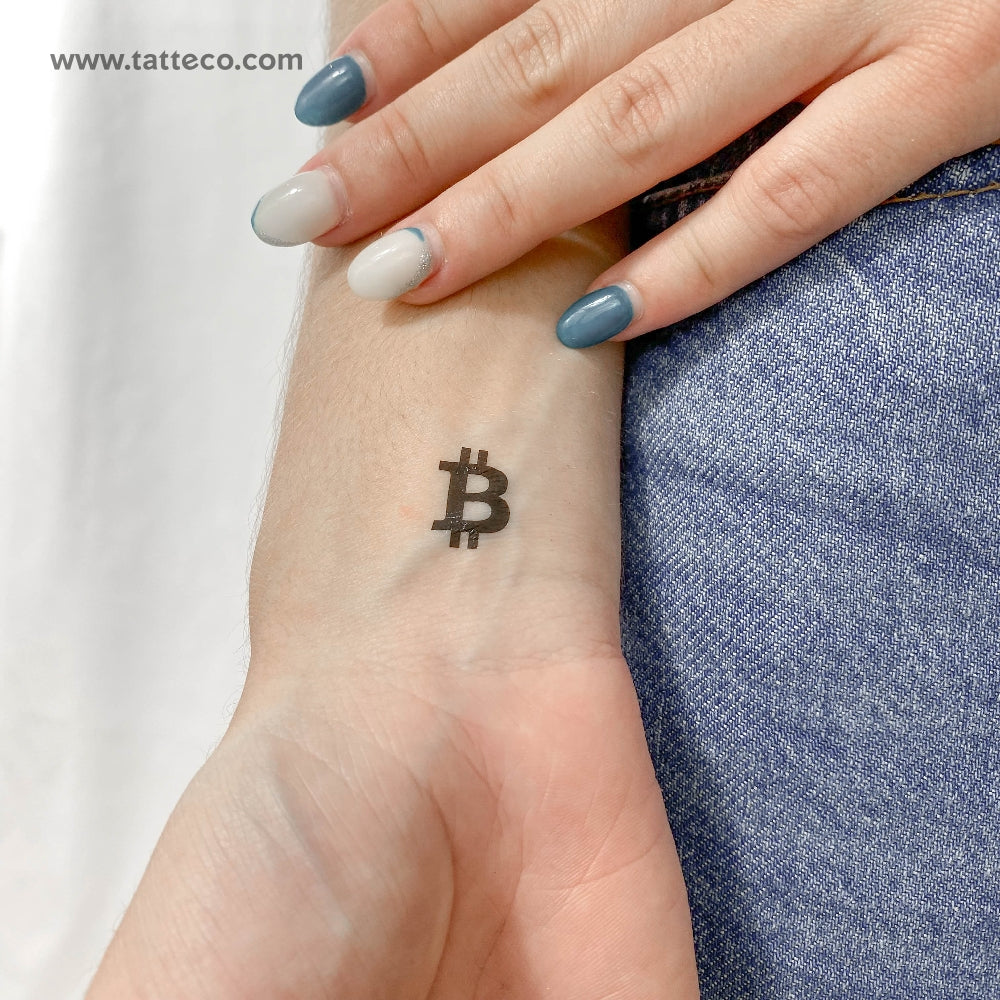 Bitcoin Symbol Temporary Tattoo (Set of 3) – Small Tattoos