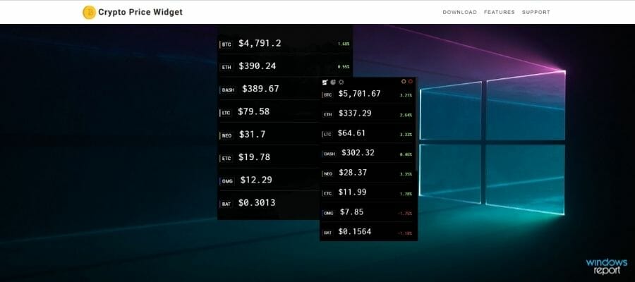 Cryptocurrency rate widgets for Windows and Mac - choosing the best tracker