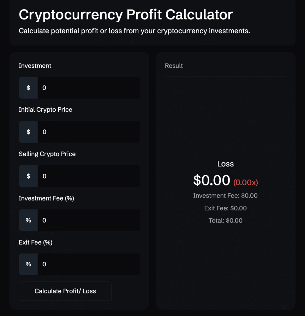 CoinTracking · Coin Price Calculator