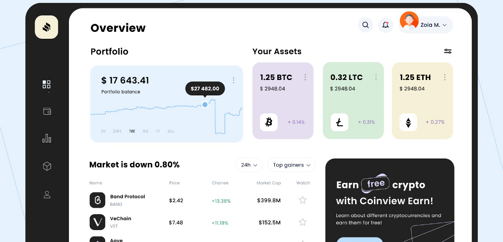 Cryptocurrency Exchange Template - Coinbase Clone for iOS | Crypto App