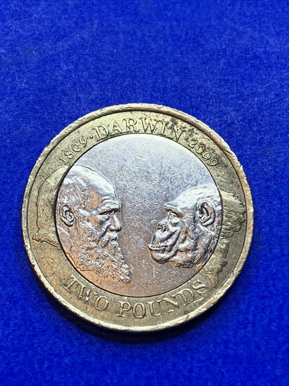 Two Pounds Charles Darwin, Coin from United Kingdom - Online Coin Club