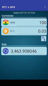 1 Bitcoin to Ghana Cedi, 1 BTC to GHS Currency Converter