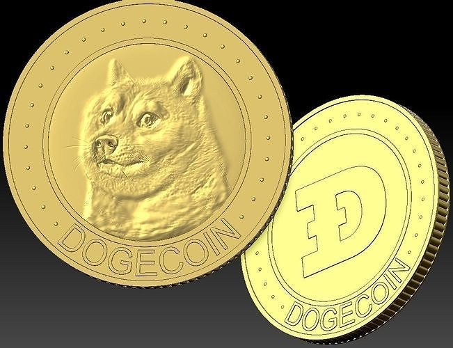 Dogecoin 3D model - Buy Royalty Free 3D model by 4kside [a75e] - Sketchfab Store