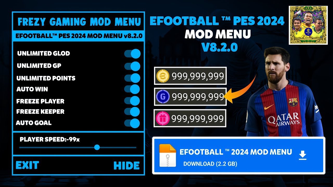 eFootball Mod APK (Unlimited money, coins) Download