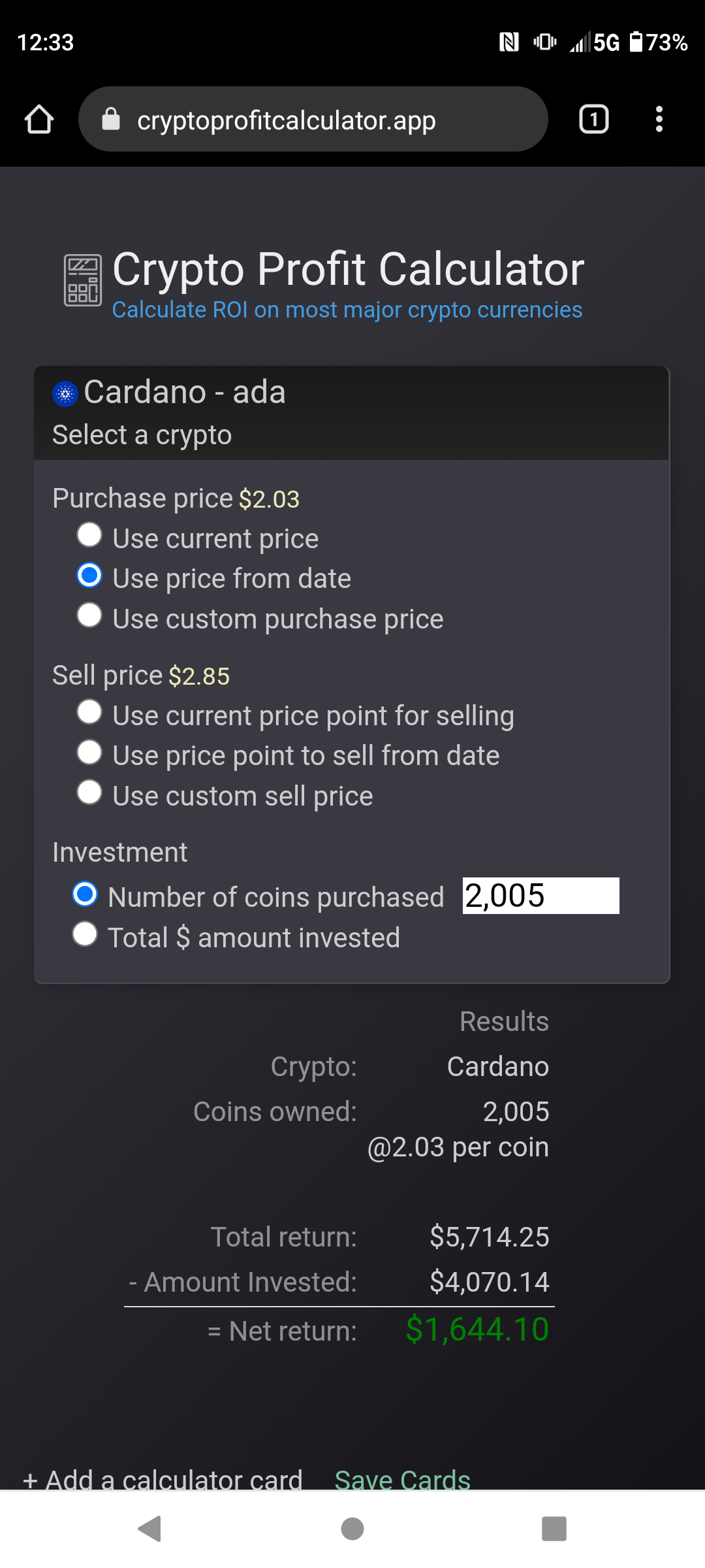 Crypto Profit Calculator - Bitcoin, Ethereum and More