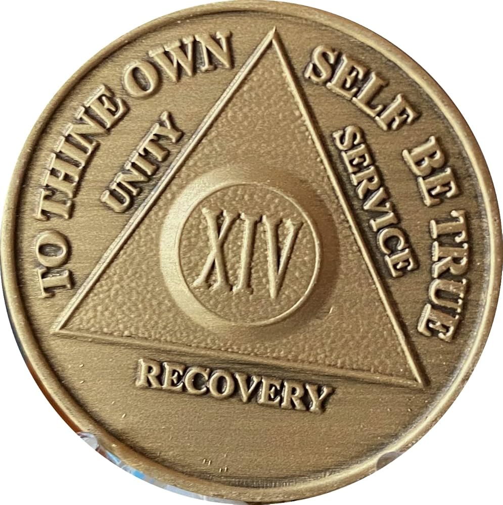 10 Year AA Medallion Fine Silver Sobriety Chip – RecoveryChip