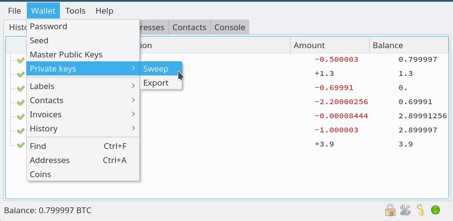 Sweeping your private keys into Electrum – Bitcoin Electrum