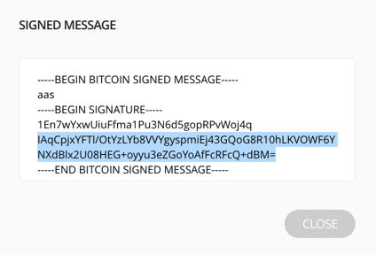 Sign Message - How to sign a message with a Bitcoin Address