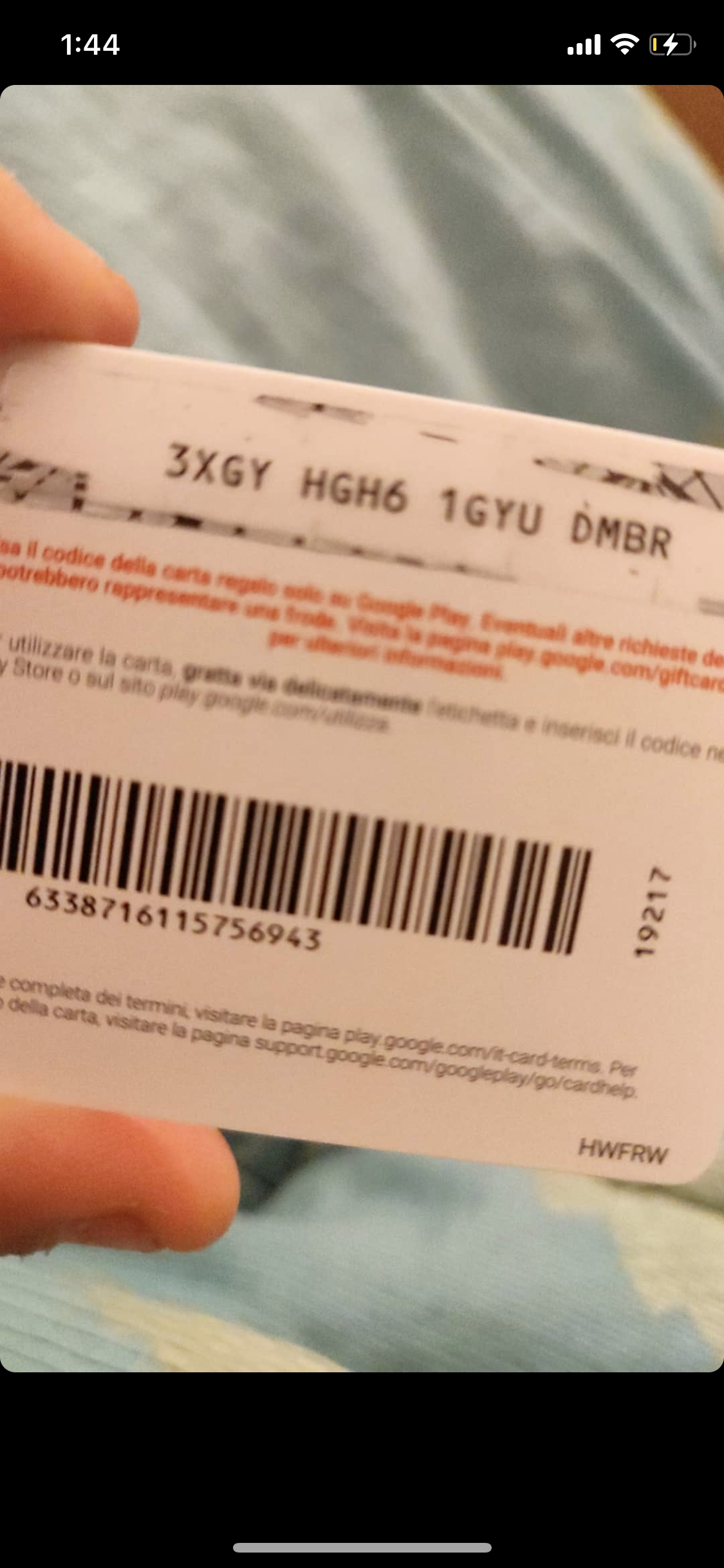 Google Play gift code