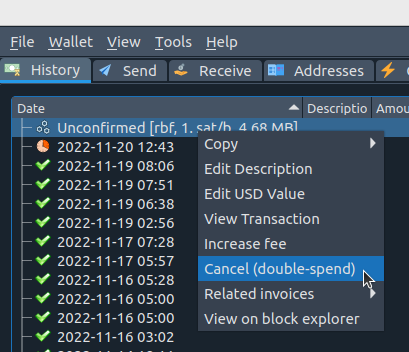 Solving unconfirmed Bitcoin transactions in Electrum - Data-Dive