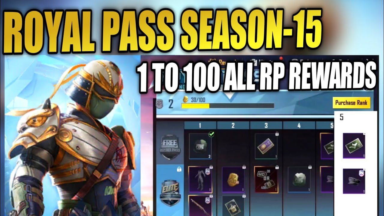 PUBG Mobile Season 15 Royale Pass RP rewards list - Gamepur