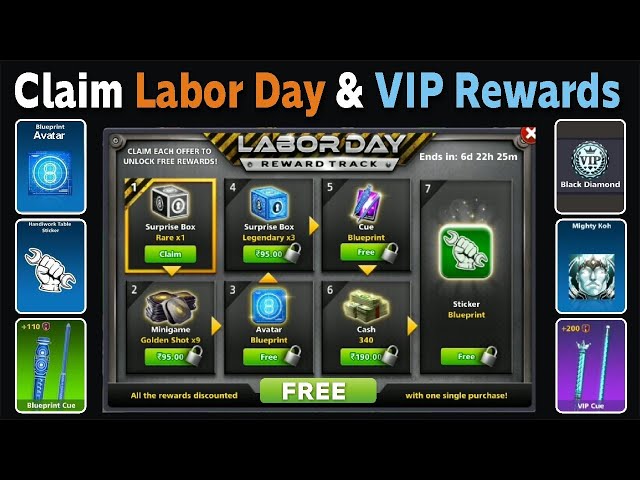 Free Avatar 8 ball pool Rewards