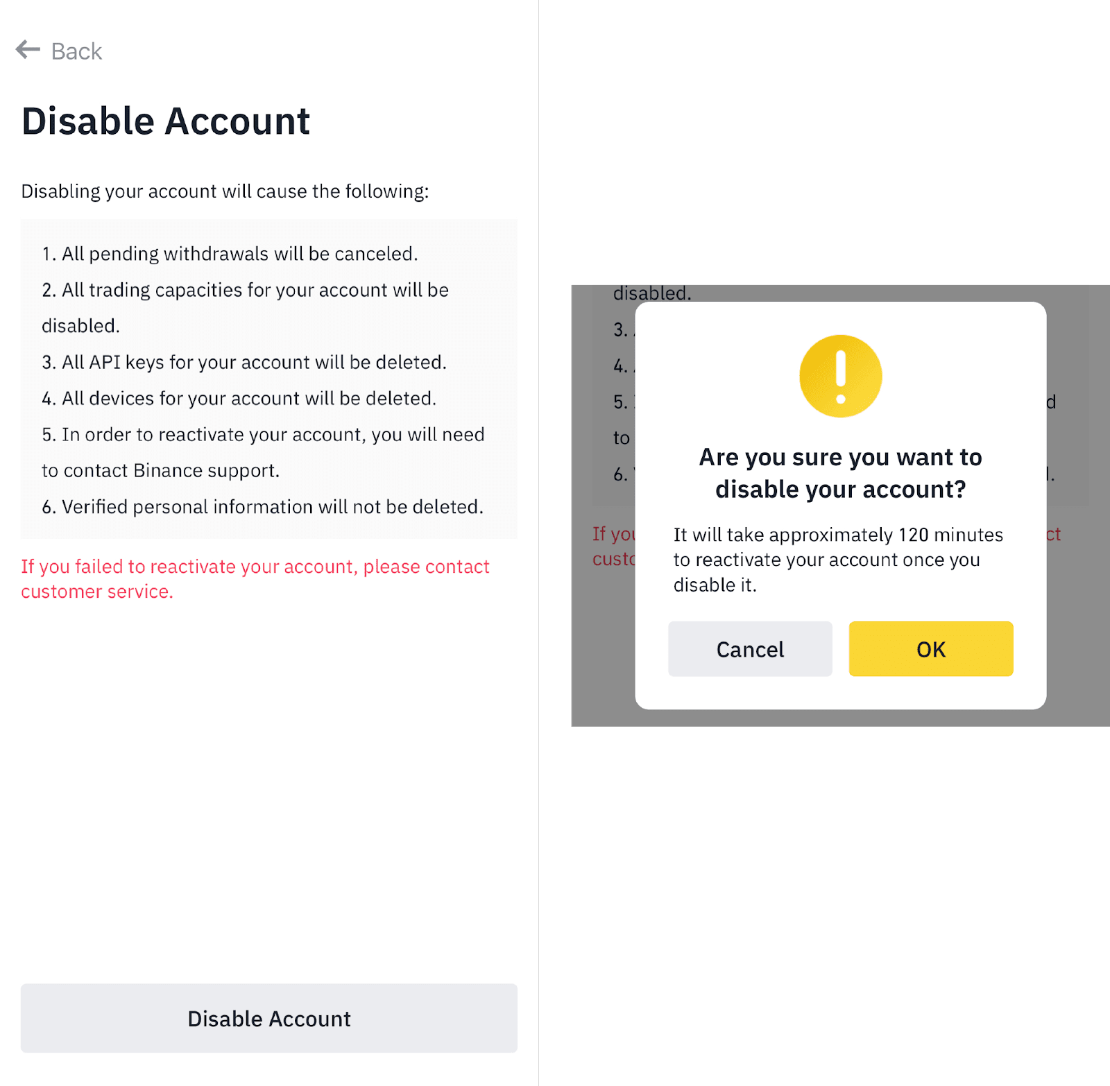 How To Delete Binance Account