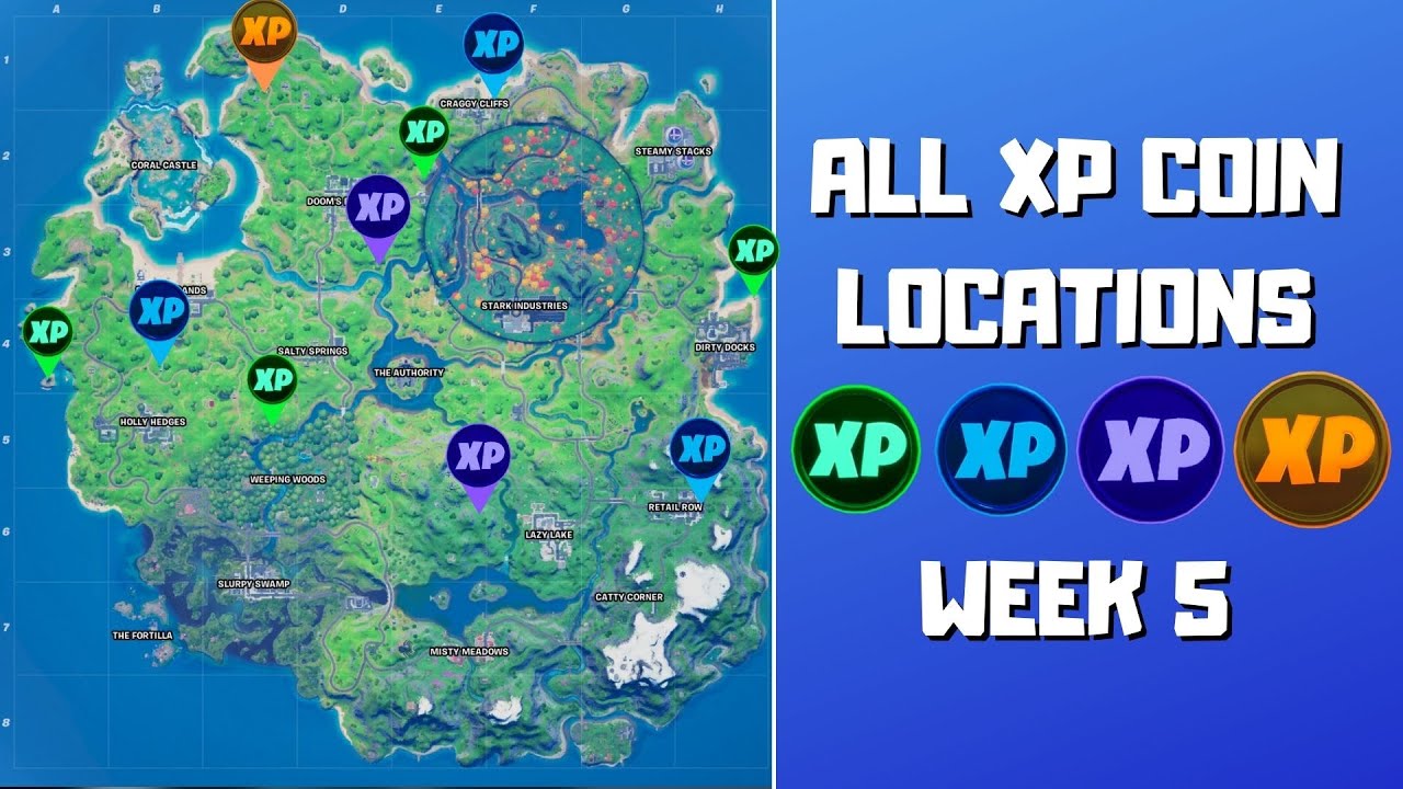 Fortnite Season 4 Week 5 XP Coins Locations - Gamer Journalist