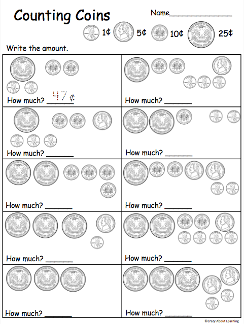 Money Worksheets for 2nd Grade