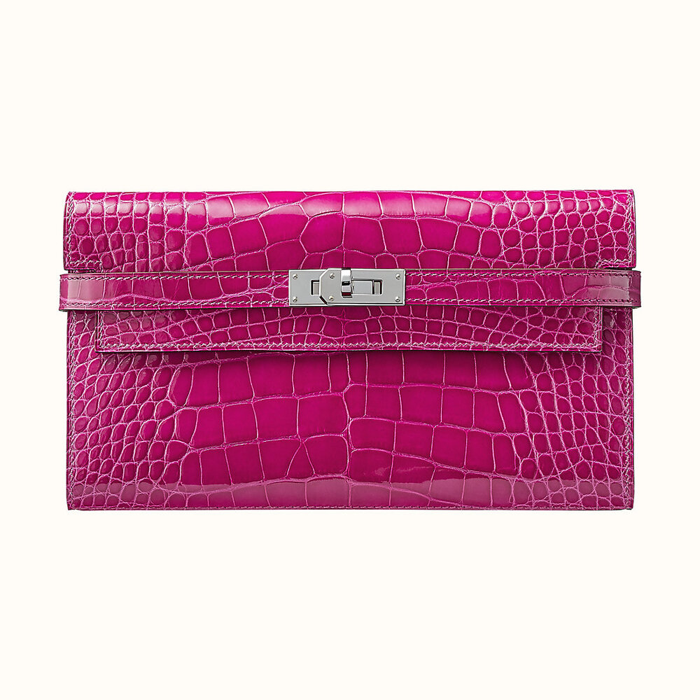 Hermès Kelly Long Wallet Clutch Fuchsia Bag | Baghunter