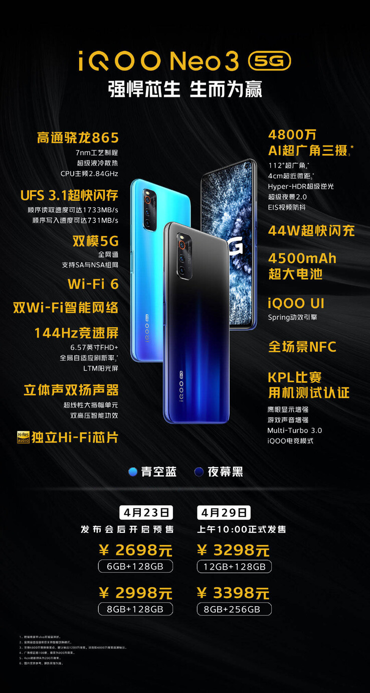 iQOO Neo 3 teased again, battery specs, features confirmed ahead of launch