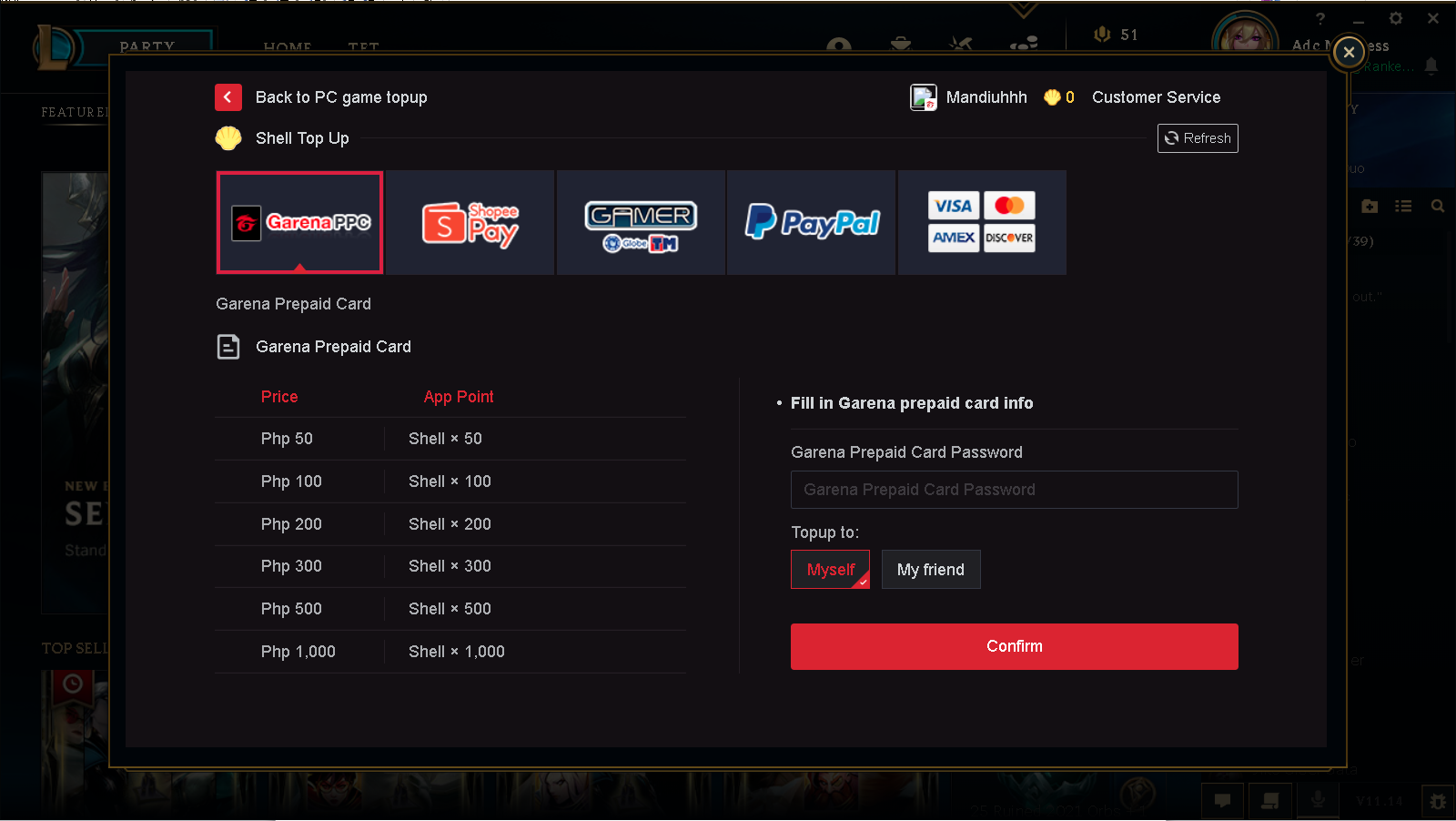 Garena bans LoL players for buying Riot Points from their store