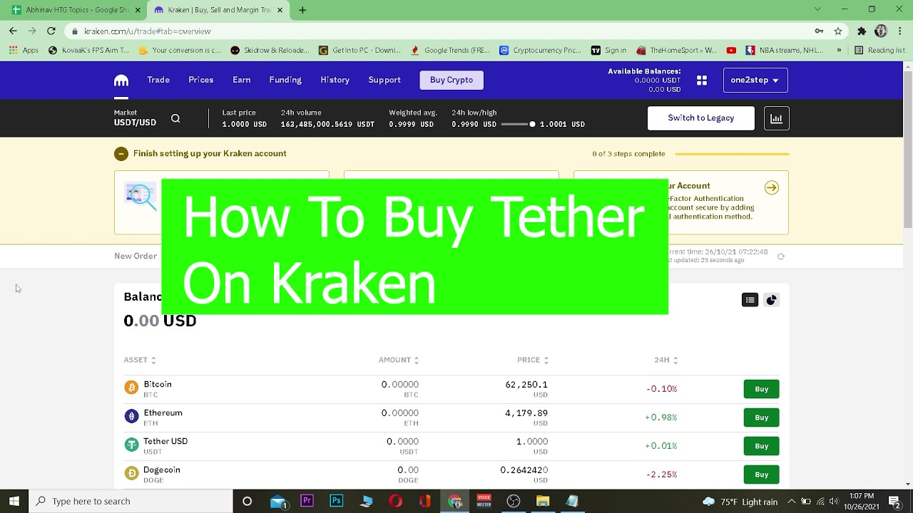 How to buy Tether (USDT) on Kraken? | CoinCodex