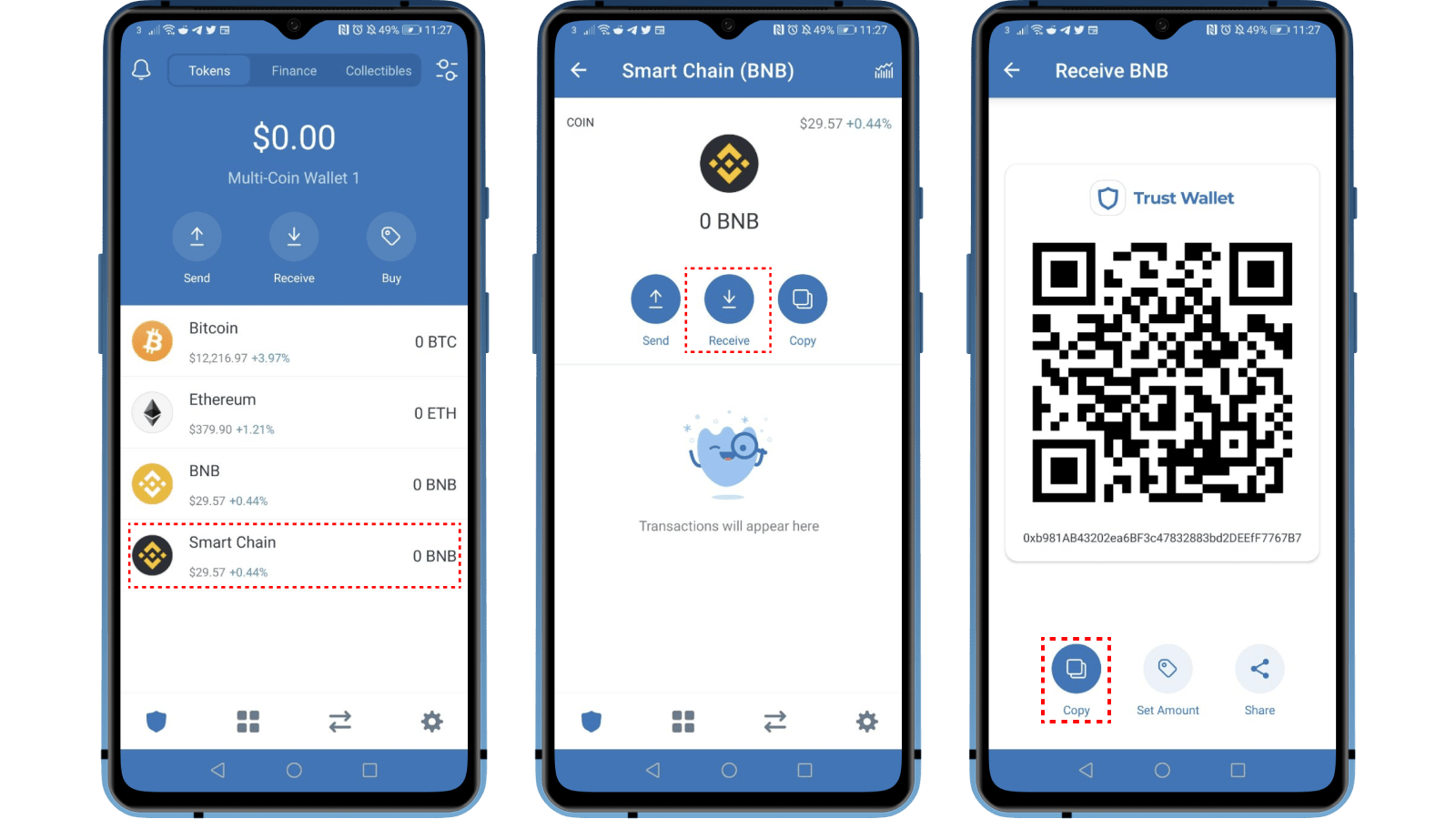 Steps in Finding Missing Funds : Trust Wallet