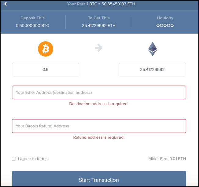 ETH to BTC Exchange | Convert Ethereum to Bitcoin on SimpleSwap